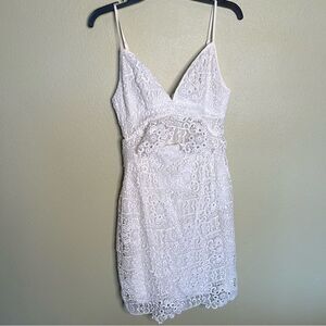 GUESS White Lace Tank Dress Size 6